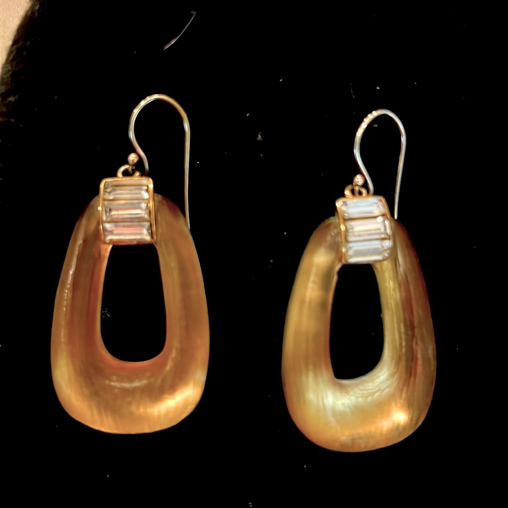 Alexis Bittar gold tone earrings